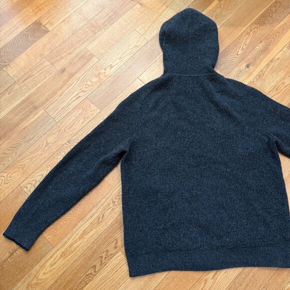 Banana Republic Italian Yarn Wool Nylon XL Sweater Hoodie Full Zip Knit - Picture 10 of 11